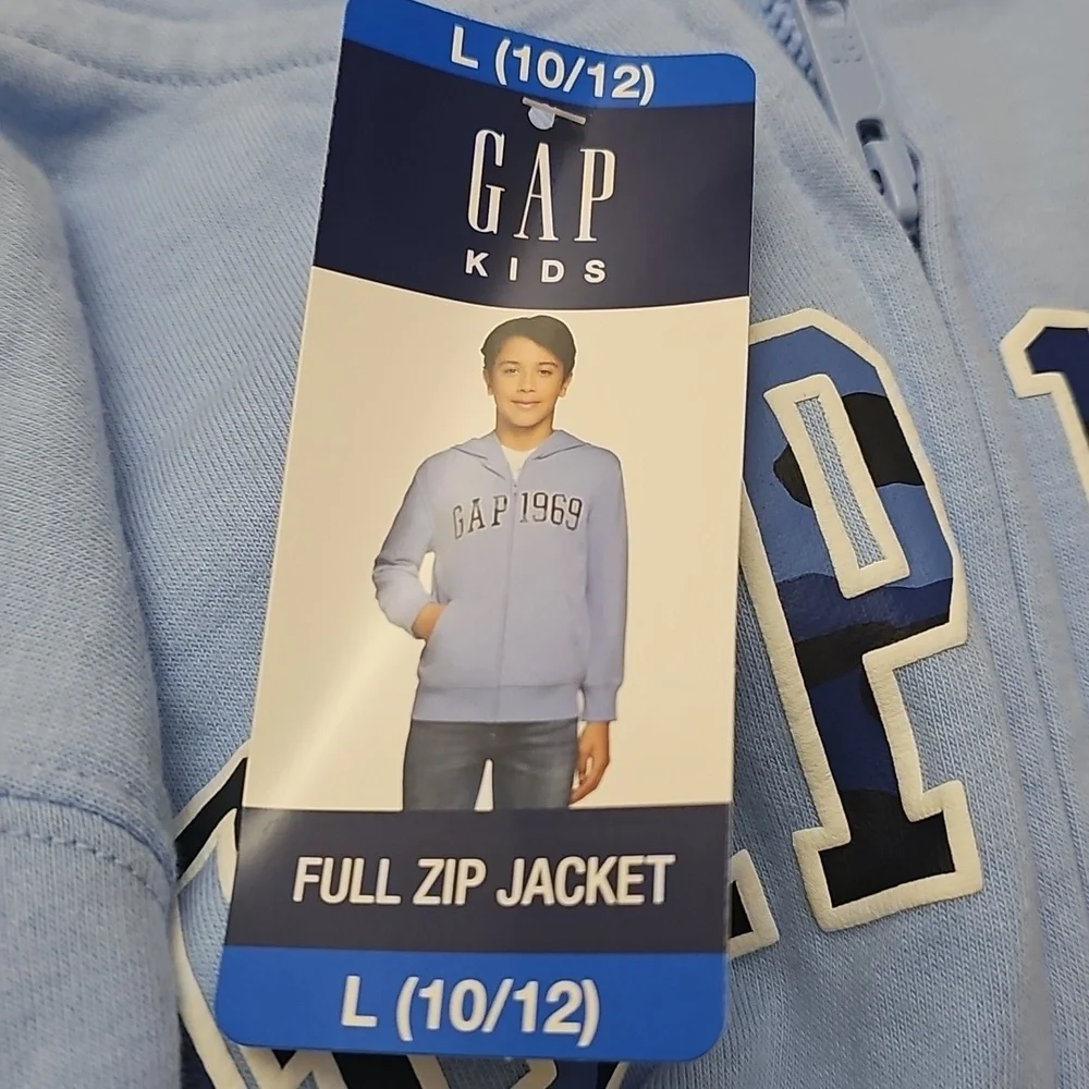Gap Kids Full Zip French Terry Jacket Blue Size L 10-12